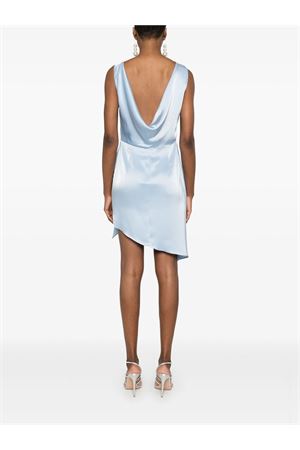 Crystal-claw detailed asymmetric mini dress DAVID KOMA | RE25DK88DBLUESILVER